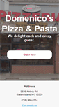 Mobile Screenshot of domenicospizzapasta.com